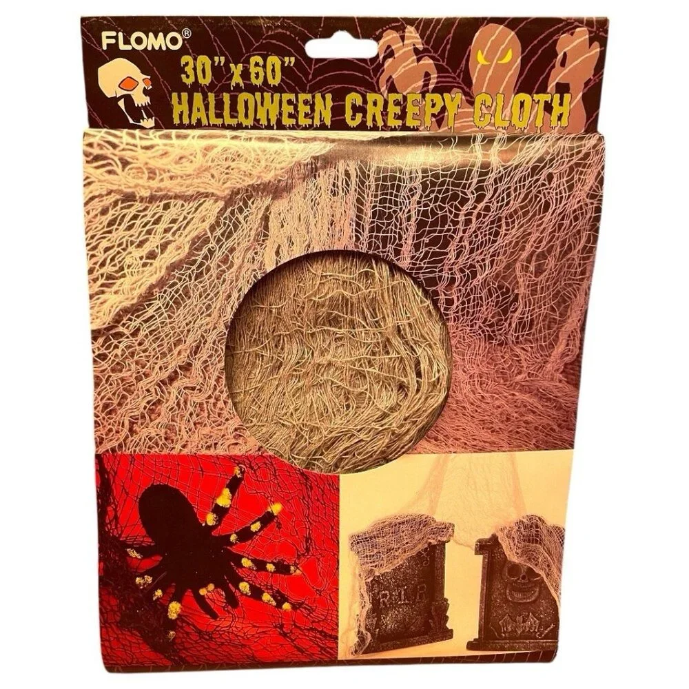2 Packs~HALLOWEEN CREEPY DRAPE CLOTH Gray 30